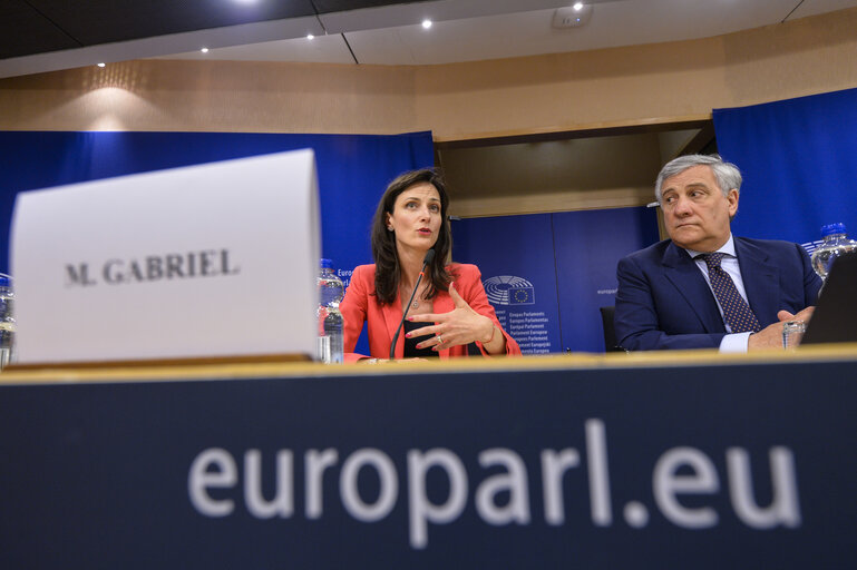 Fotografia 18: High Level Conference '  Shaping our digital future: the challenge of the digital revolution. '- Press conference