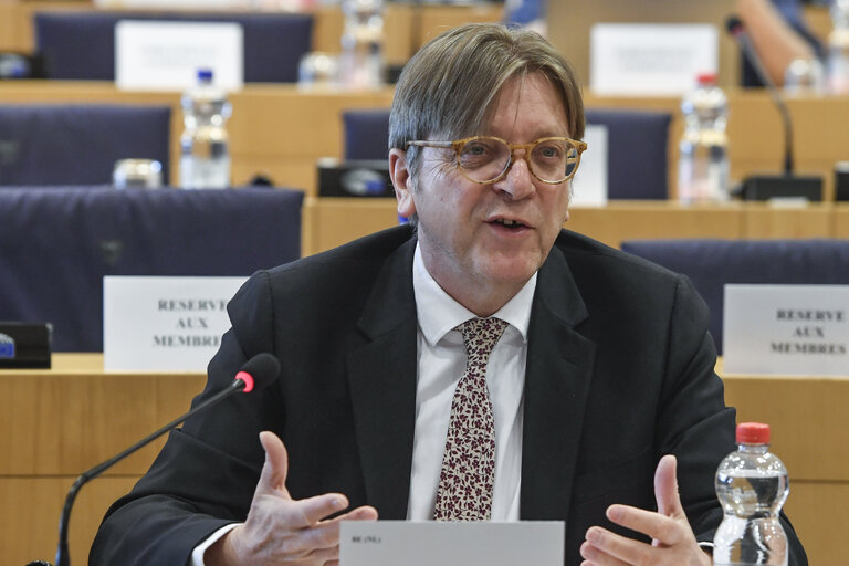 Photo 7: AFCO committee meeting. The withdrawal of the United Kingdom from the European Union (Article 50 TEU). Brexit: Exchange of views with the Parliament's coordinator for the negotiations on the UK withdrawal from the EU
