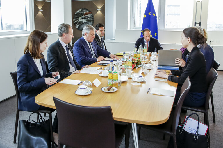 Foto 1: Antonio TAJANI - EP President meets with UN High Commissioner for refugees Filippo GRANDI