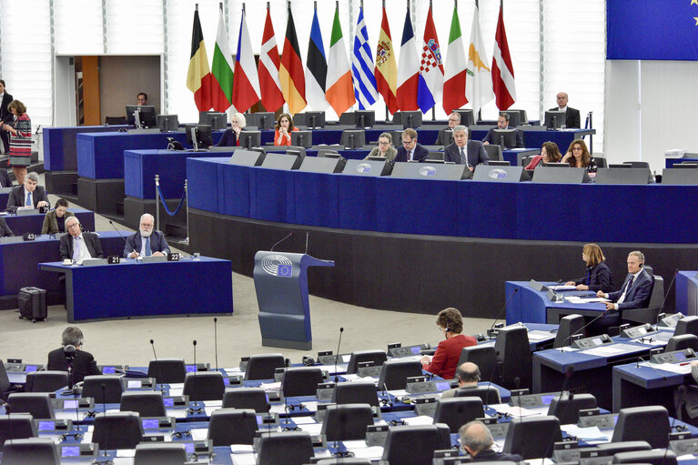 Foto 2: Plenary session- Opening of the debate on the Conclusions of the European Council meeting of 22 and 23 March 2018