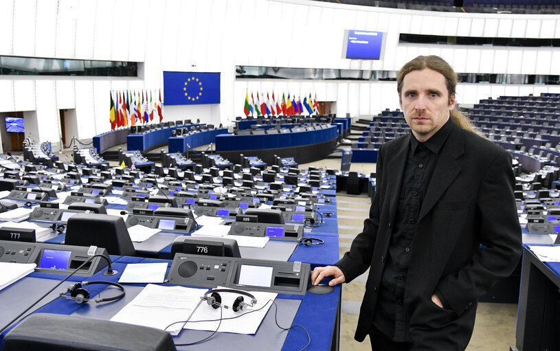 Dobromir SOSNIERZ in the European Parliament in Strasbourg