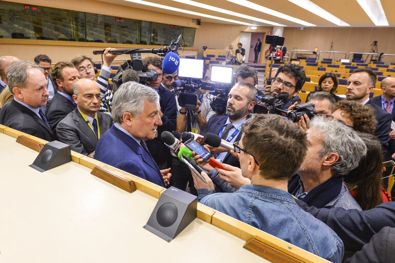 Fotografia 1: High Level Conference '  Shaping our digital future: the challenge of the digital revolution. '- Press conference