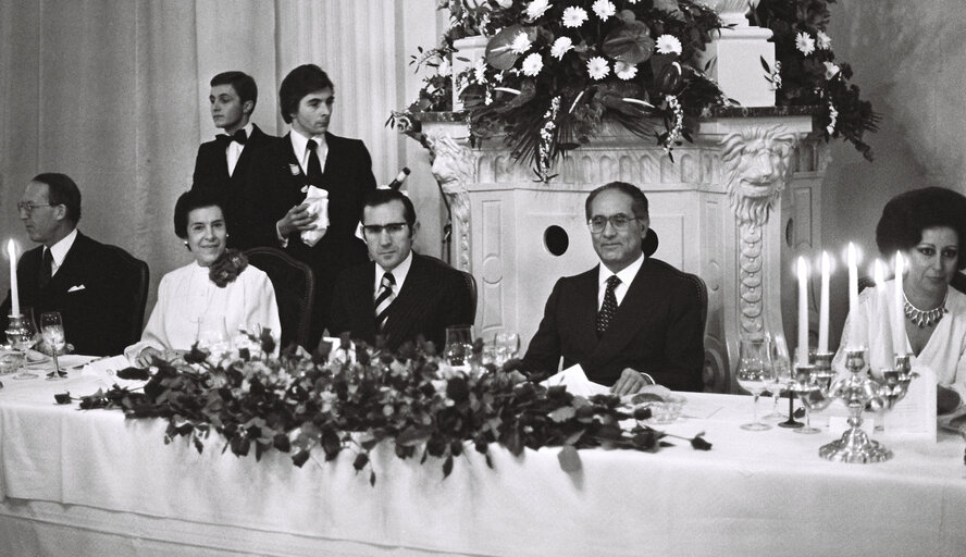 President of Portugal António Ramalho EANES and EP President Emilio Colombo, in Strasbourg, November 1978.