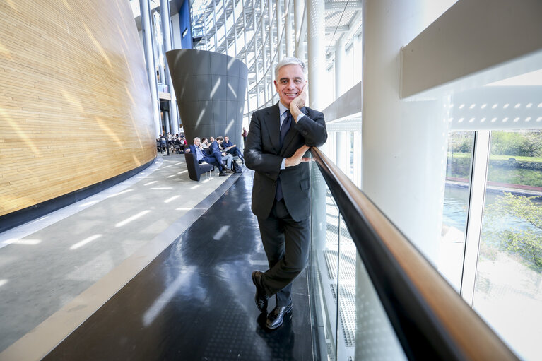 Photo 14: Stefano MAULLU in the European Parliament in Strasbourg