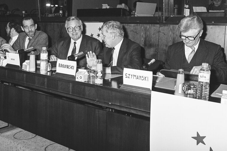 Foto 5: Meeting of the Socialist Group of the European Parliament in Brussels in February 1988.