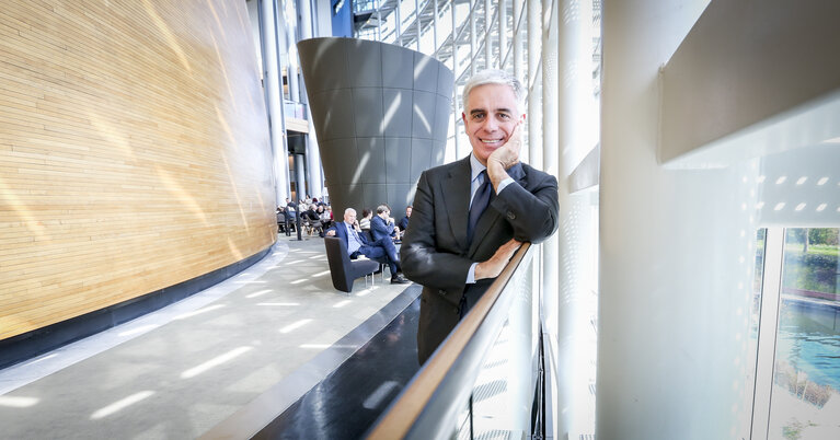 Photo 13: Stefano MAULLU in the European Parliament in Strasbourg