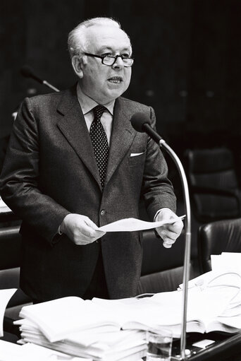 The delegue Camillo RIPAMONTI during a session in Strasbourg in October 1978.