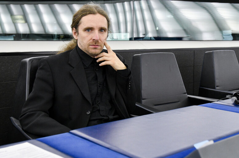 Dobromir SOSNIERZ in the European Parliament in Strasbourg