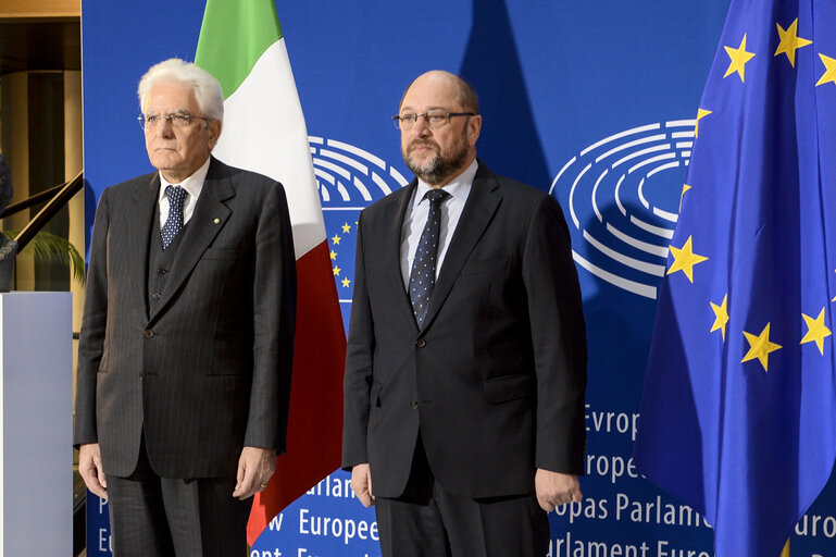 Fotografia 39: Official visit of the Italian President to the European Parliament in Strasbourg.