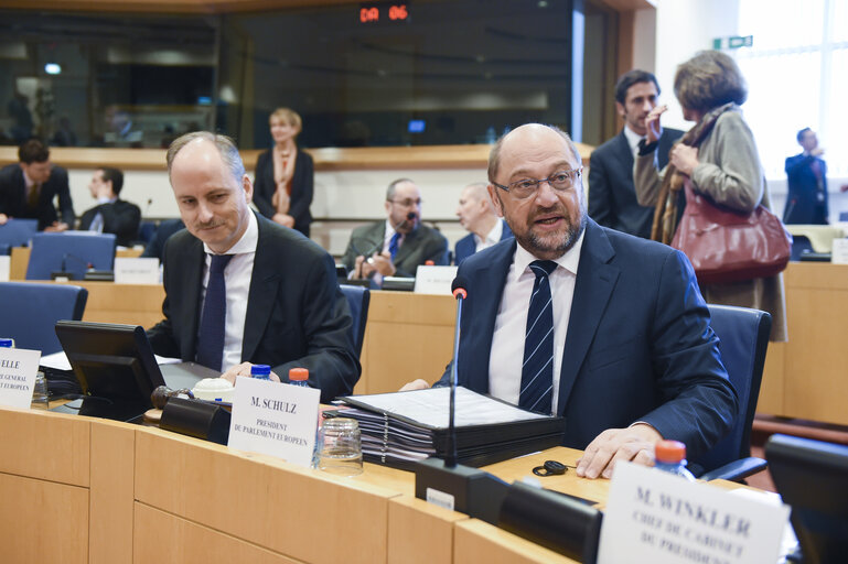 Billede 7: Martin SCHULZ - EP President attends the Conference of Presidents