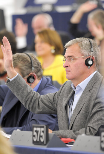 Nuotrauka 5: Marc JOULAUD in plenary session week 48 2015 in Strasbourg during votes