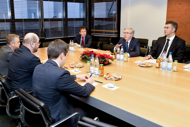 Снимка 1: EP President meets with Pat COX - Former EP President, Andrej PLENKOVIC - MEP