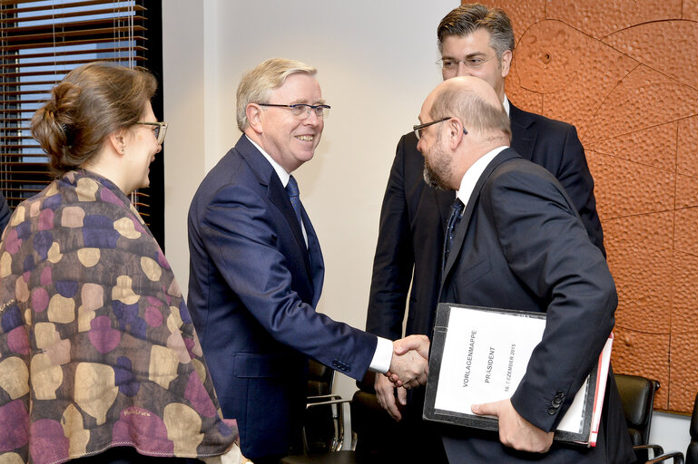 Fotografija 5: EP President meets with Pat COX - Former EP President, Andrej PLENKOVIC - MEP