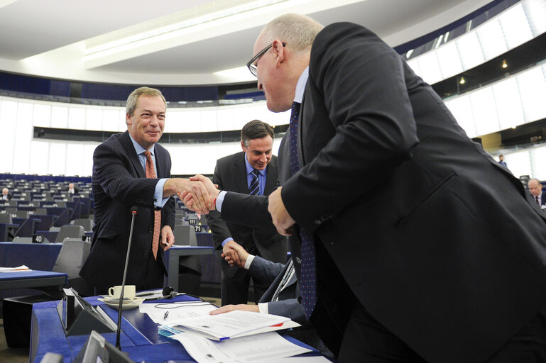 Foto 43: Plenary session week 51 2015 in Strasbourg  Preparation of the European Council meeting of 17 and 18 December 2015  Council and Commission statements