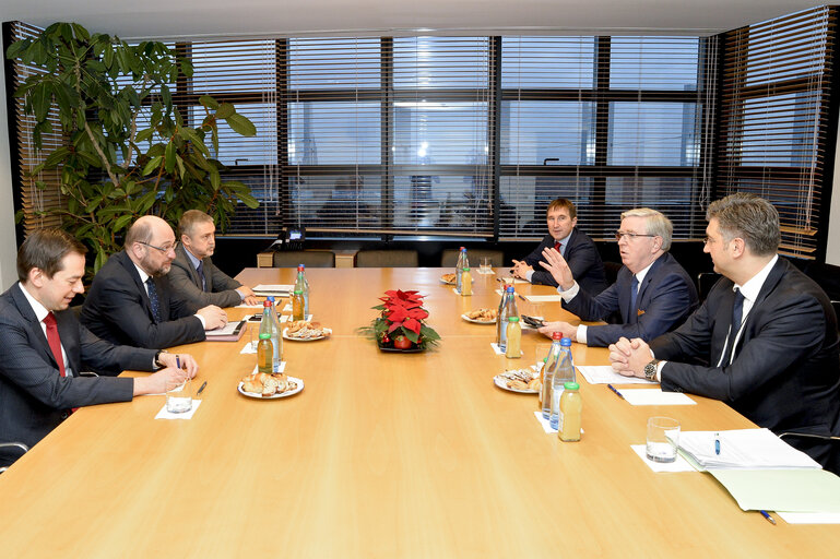 Fotografija 2: EP President meets with Pat COX - Former EP President, Andrej PLENKOVIC - MEP