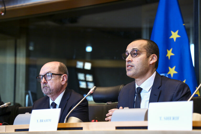 Photo 4: AFET committee meeting.  Exchange of views with Yassine BRAHIM - Minister for Investmen and International Cooperation and development of Tunisia.