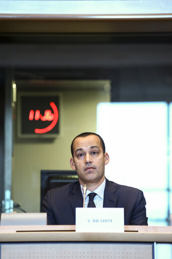 Photo 9: AFET committee meeting.  Exchange of views with Yassine BRAHIM - Minister for Investmen and International Cooperation and development of Tunisia.