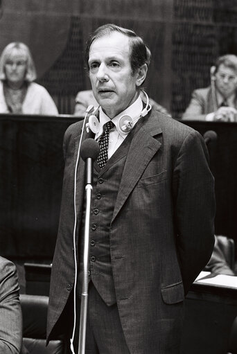 German Minister Klaus von DOHNANYI during a session in Luxembourg on September 1978