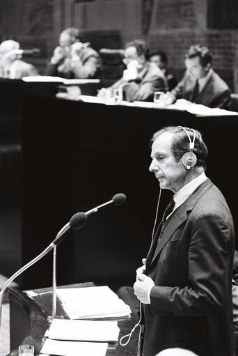 German Minister Klaus von DOHNANYI during a session in Luxembourg on September 1978