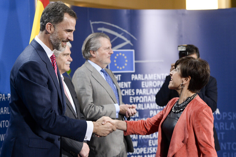 Foto 12: Official visit of the King of Spain Felipe VI at the European Parliament in Brussels.