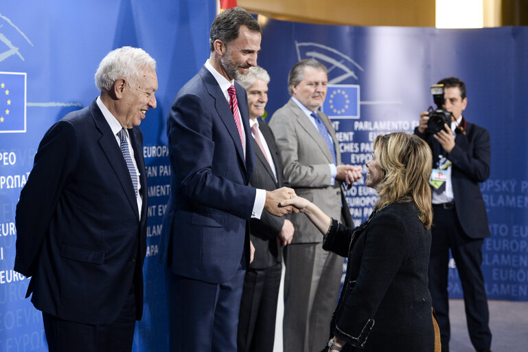 Foto 8: Official visit of the King of Spain Felipe VI at the European Parliament in Brussels.