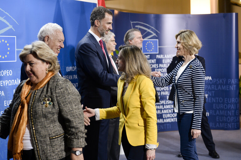 Foto 4: Official visit of the King of Spain Felipe VI at the European Parliament in Brussels.