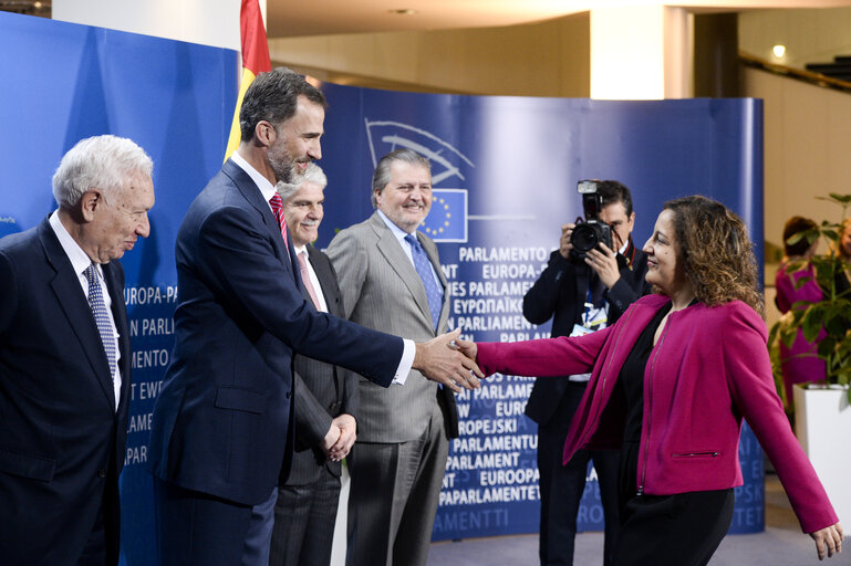 Foto 20: Official visit of the King of Spain Felipe VI at the European Parliament in Brussels.