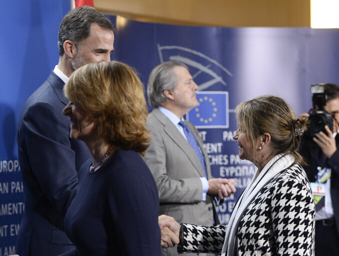 Foto 20: Official visit of the King of Spain Felipe VI at the European Parliament in Brussels.