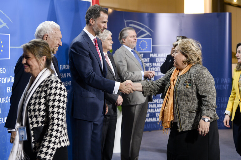 Foto 7: Official visit of the King of Spain Felipe VI at the European Parliament in Brussels.