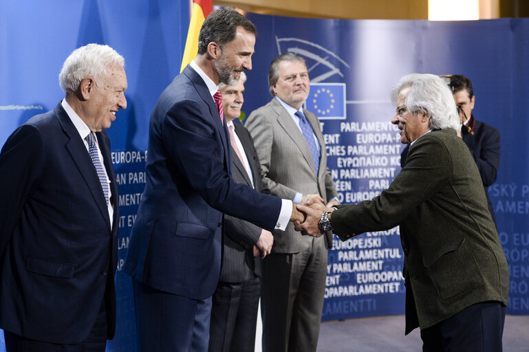 Foto 9: Official visit of the King of Spain Felipe VI at the European Parliament in Brussels.