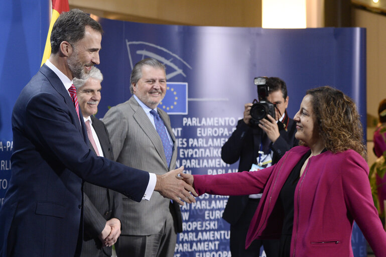 Foto 23: Official visit of the King of Spain Felipe VI at the European Parliament in Brussels.