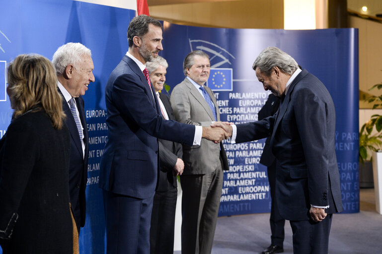 Foto 11: Official visit of the King of Spain Felipe VI at the European Parliament in Brussels.