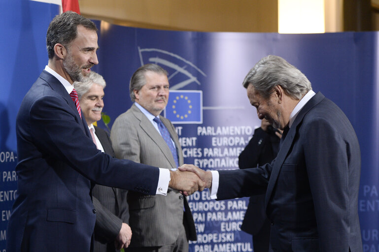 Foto 15: Official visit of the King of Spain Felipe VI at the European Parliament in Brussels.