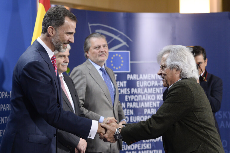 Foto 3: Official visit of the King of Spain Felipe VI at the European Parliament in Brussels.