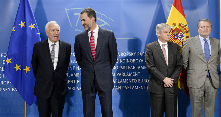 Foto 22: Official visit of the King of Spain Felipe VI at the European Parliament in Brussels.