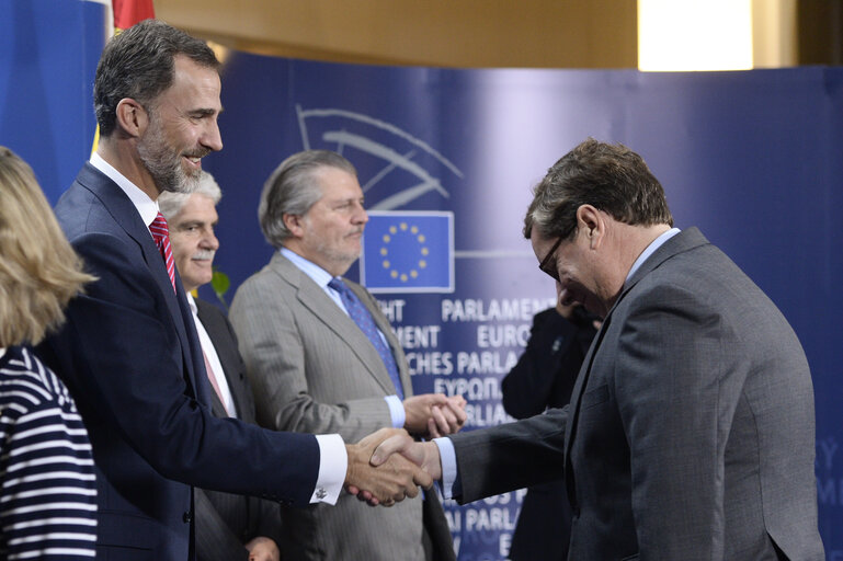 Foto 10: Official visit of the King of Spain Felipe VI at the European Parliament in Brussels.