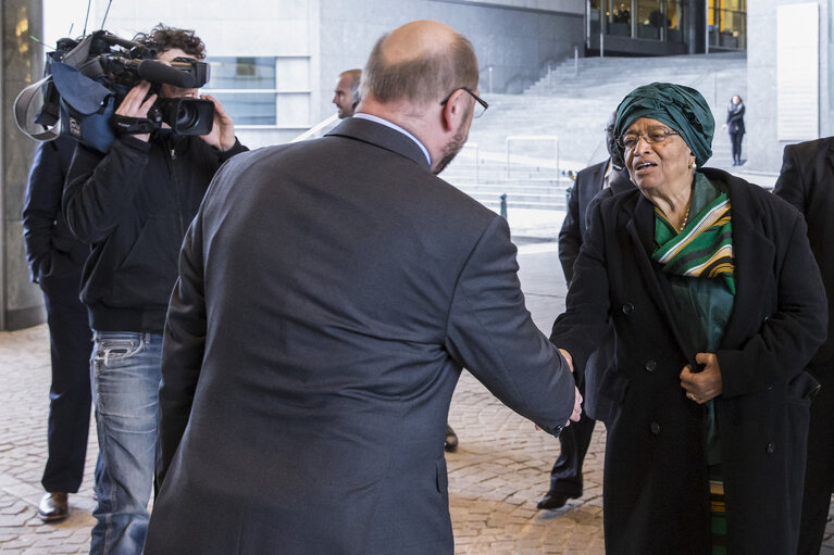 Fotó 14: Martin SCHULZ - EP President welcomes Ellen JOHNSON SIRLEAF, President of Liberia