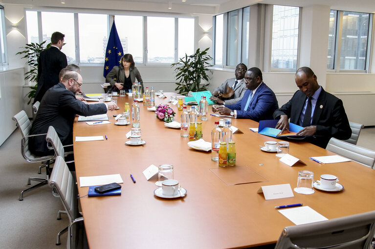 Foto 4: Martin SCHULZ - EP President meets with Macky SALL, President of Senegal