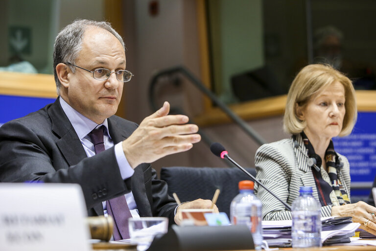 Foto 6: Public Hearing with Chair of the Supervisory Board of the ECB  EP Committee on Economic and Monetary Affairs