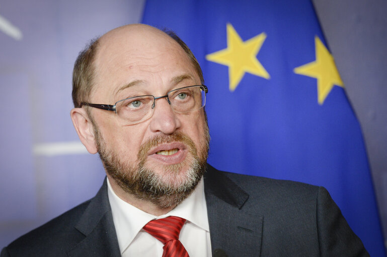 Fotografia 7: EP President meets with the Speaker of the Parliament of Montenegro - Press point