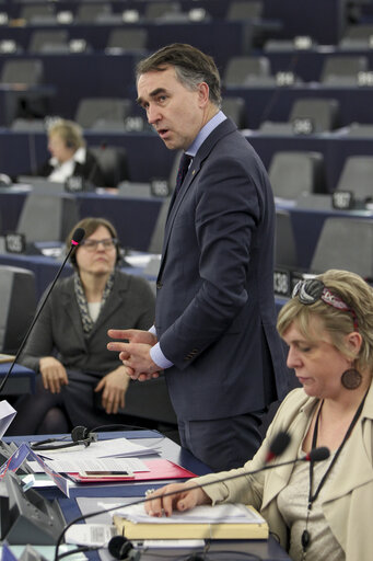 Foto 48: Plenary session week 11 2015 in Strasbourg - Murder of the Russian opposition leader Boris Nemtsov and the state of democracy in Russia  Statement by the Vice-President of the Commission/High Representative of the Union for Foreign Affairs and Security Policy