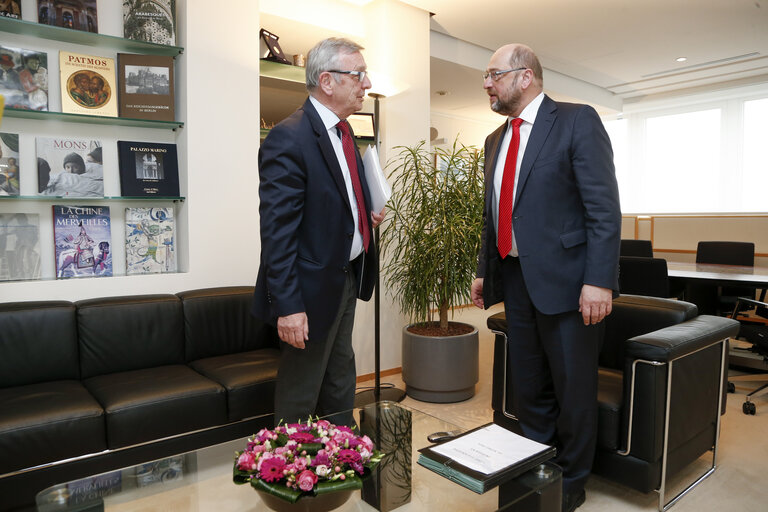 Fotografie 3: Martin SCHULZ - EP President meets with Mathieu GROSCH