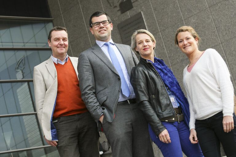 NV-A Delegation Members (ECR) in the European Parliament in Brussels