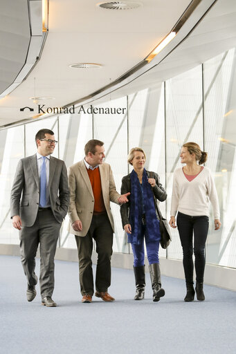 NV-A Delegation Members (ECR) in the European Parliament in Brussels