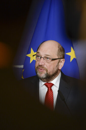 Fotografia 5: EP President meets with the Speaker of the Parliament of Montenegro - Press point