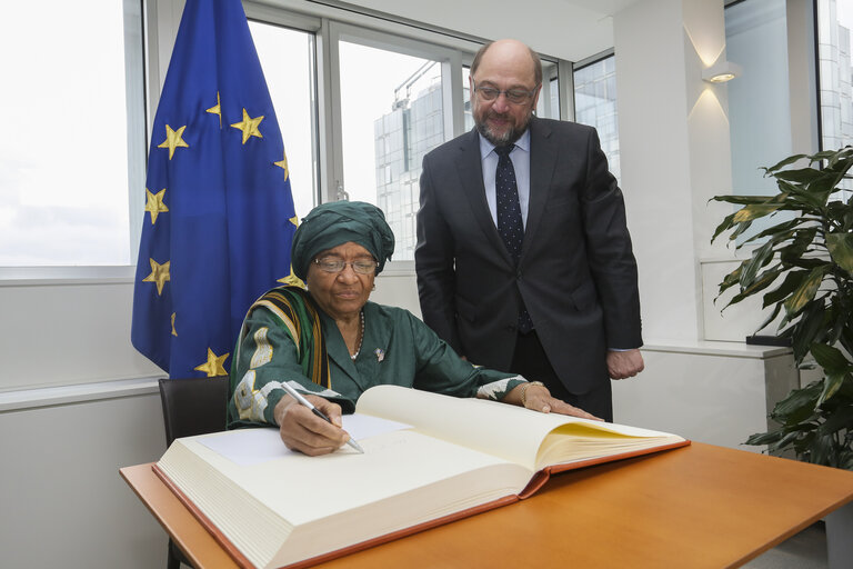 Fotó 9: Martin SCHULZ - EP President meets with Ellen JOHNSON SIRLEAF - President of Liberia