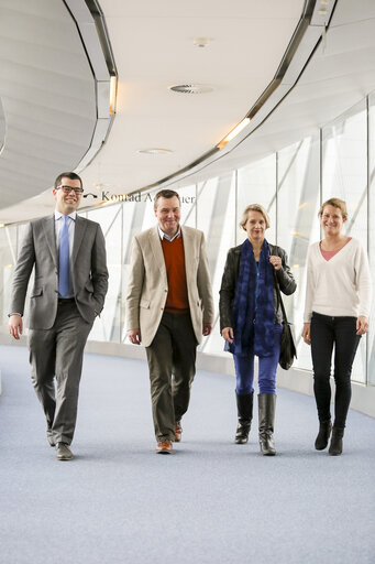 NV-A Delegation Members (ECR) in the European Parliament in Brussels