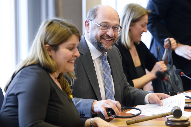 Billede 2: Martin SCHULZ - EP President meets with Young European Trade Union Leaders