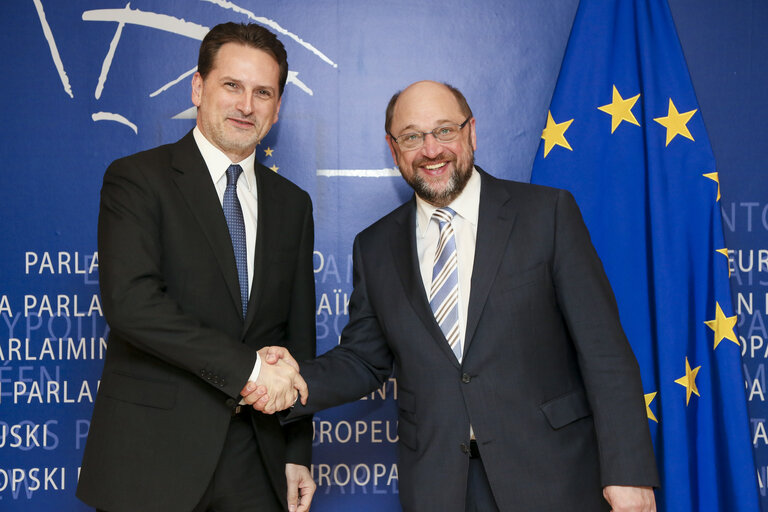 Fotagrafa 2: Martin SCHULZ - EP President meets with Pierre KRAHENBUHL, Commissioner-General of the United Nations Relief and Works Agency for Palestine Refugees in the Near East (UNRWA)