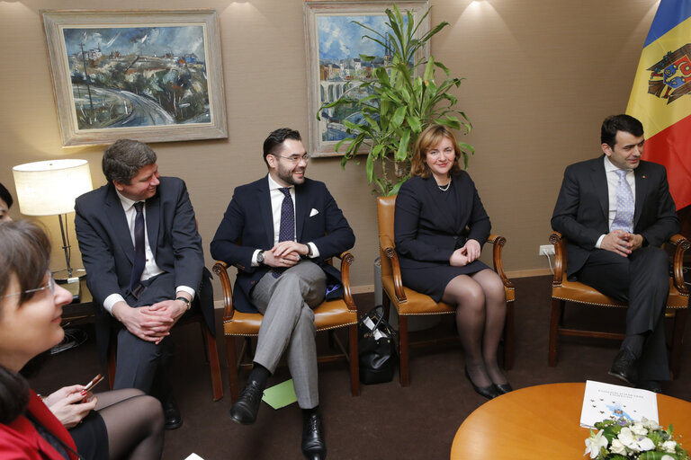 Fotografija 2: EU - Moldova Parliamentary Committee Meeting with Prime ministrer of Moldova